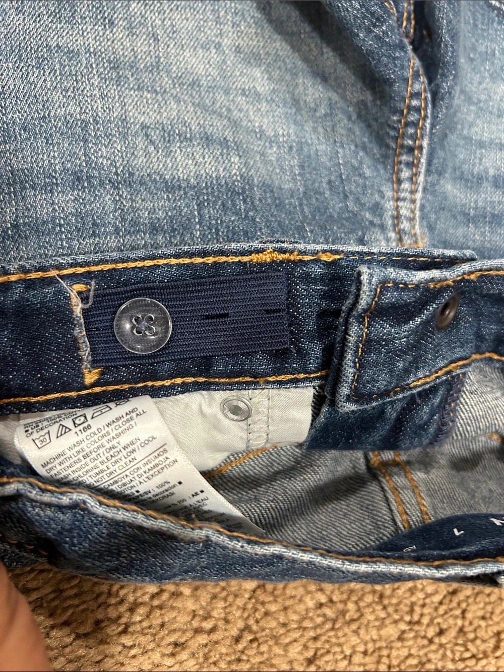 Old Navy Denim Shorts with White Lace Trim